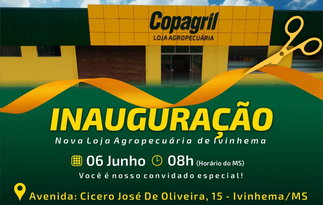  Copagril vai inaugurar mais uma Loja Agropecu&aacute;ria no MS