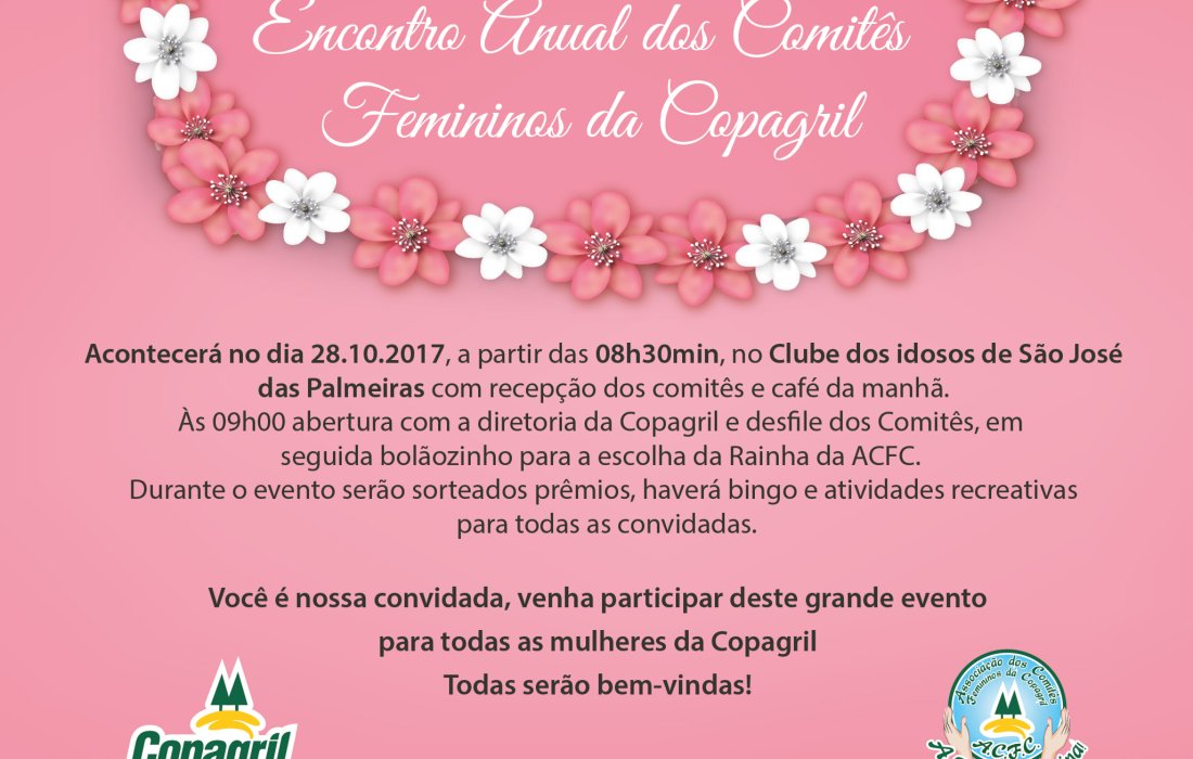 Encontro Anual dos Comit&ecirc;s Femininos da Copagril acontecer&aacute; no s&aacute;bado