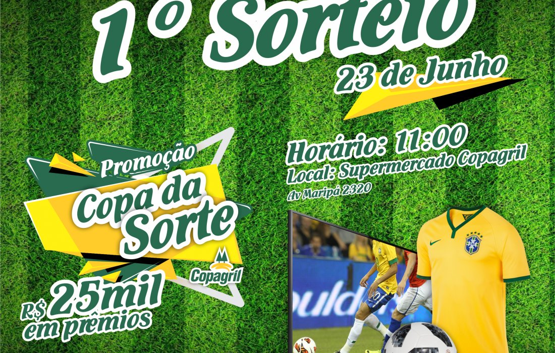 Primeiro sorteio da promo&ccedil;&atilde;o Copa da Sorte Copagril acontece neste s&aacute;bado