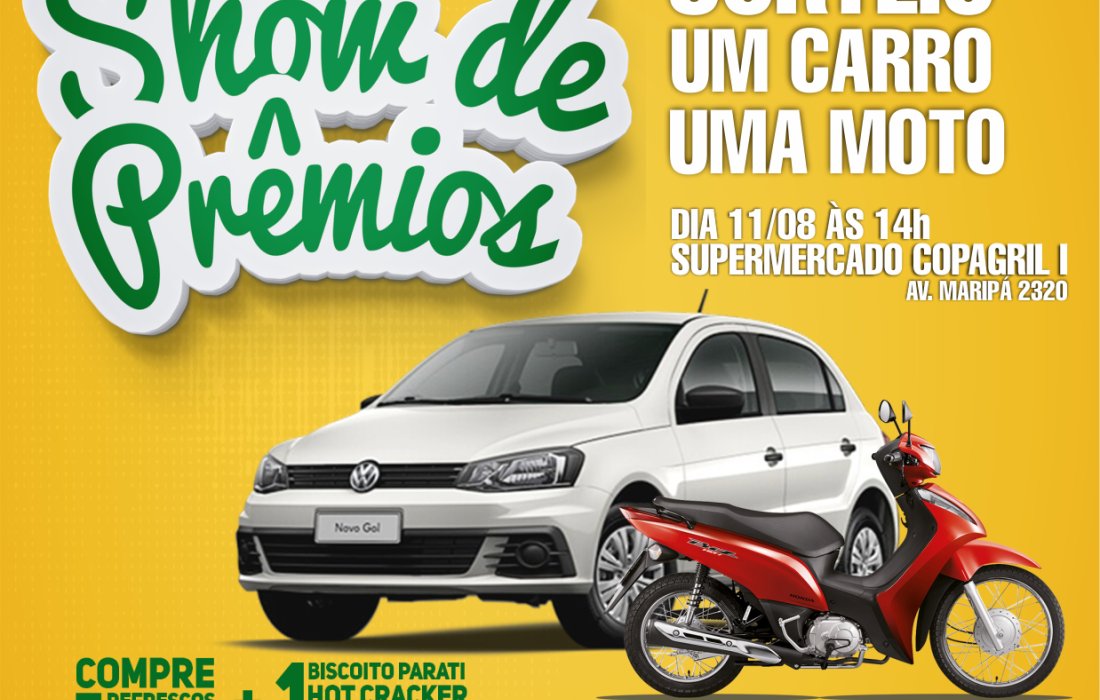 Copagril sortear&aacute; um carro e uma moto na semana de anivers&aacute;rio