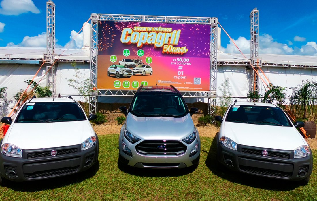 Um Ecosport e mais 60 pr&ecirc;mios ser&atilde;o sorteados pela Copagril no dia 31 de dezembro