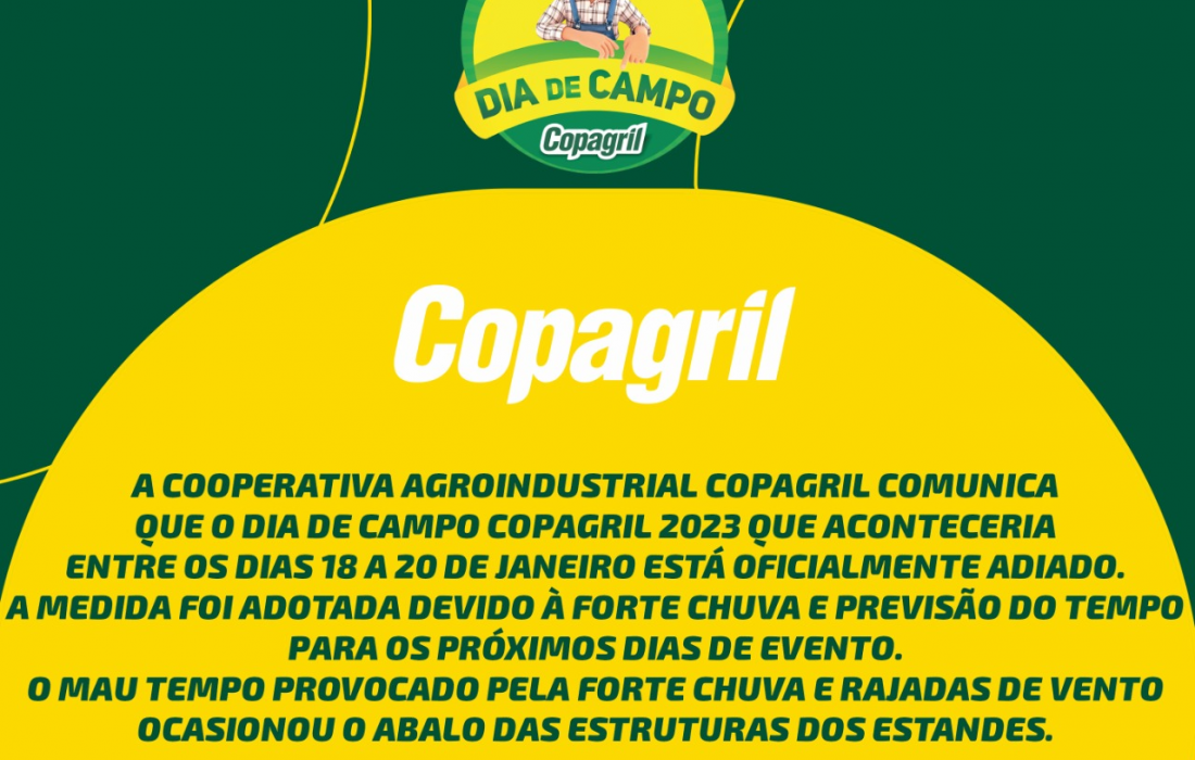 ADIAMENTO DIA DE CAMPO COPAGRIL 2023