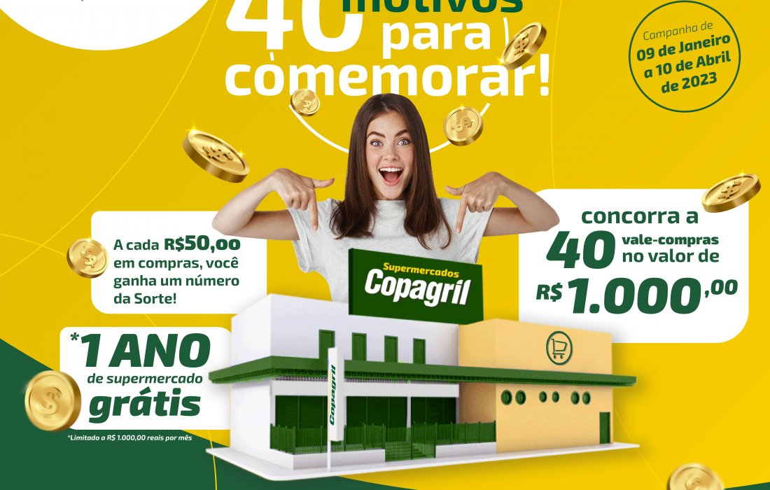 Clube Mais Copagril realiza &uacute;ltimo sorteio da campanha 40 motivos para comemorar