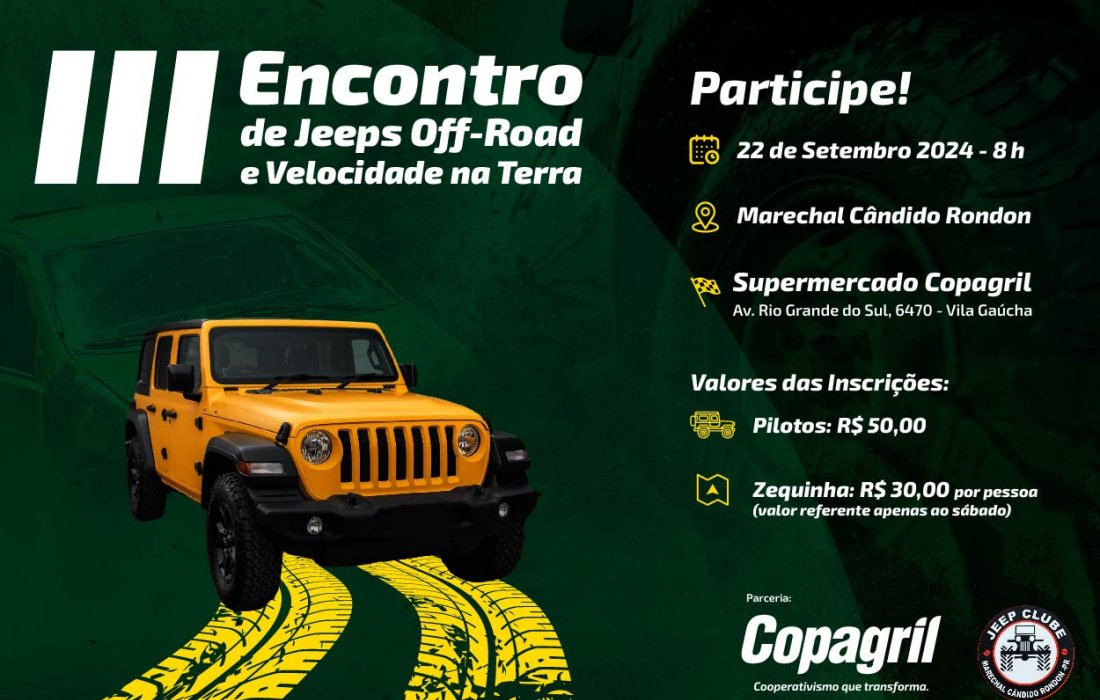 Copagril apoiar&aacute; o evento Jeep Road que acontecer&aacute; neste fim de semana