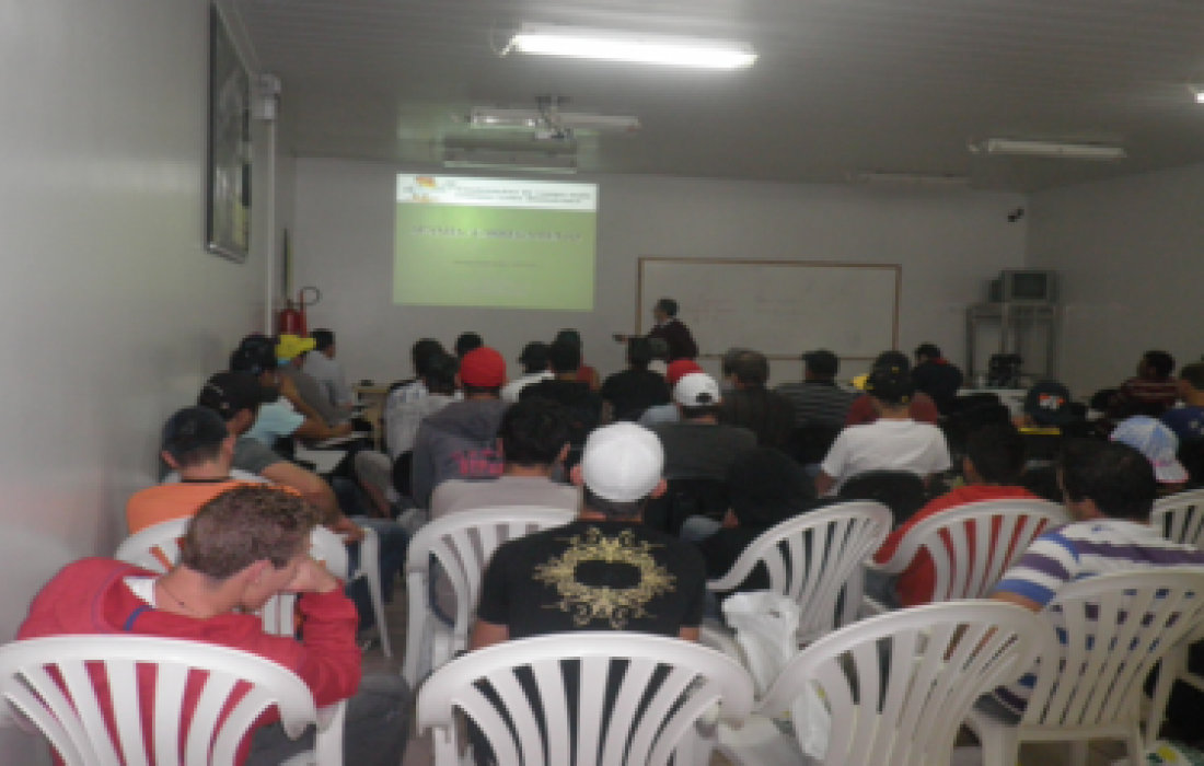 Equipes de apanha de frango recebem treinamento