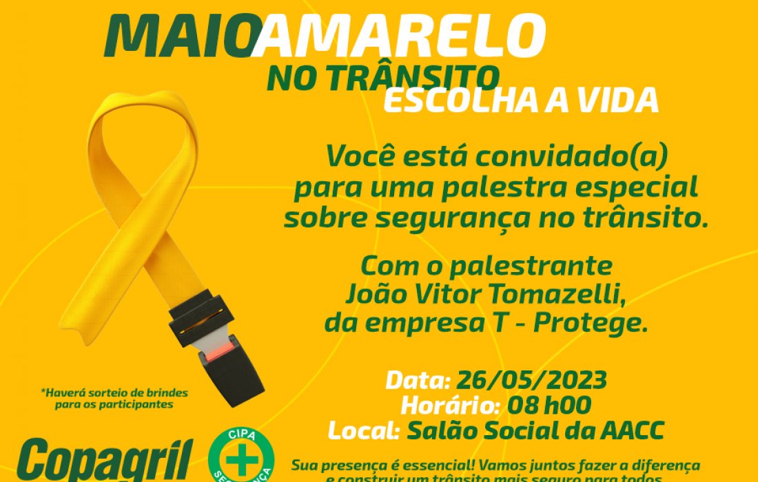 Copagril promover&aacute; palestra de conscientiza&ccedil;&atilde;o no tr&acirc;nsito