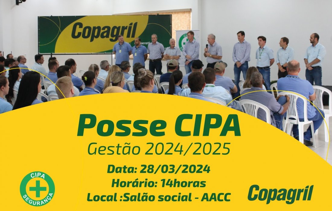 Novas equipes da CIPA Copagril tomar&atilde;o posse nesta quinta-feira