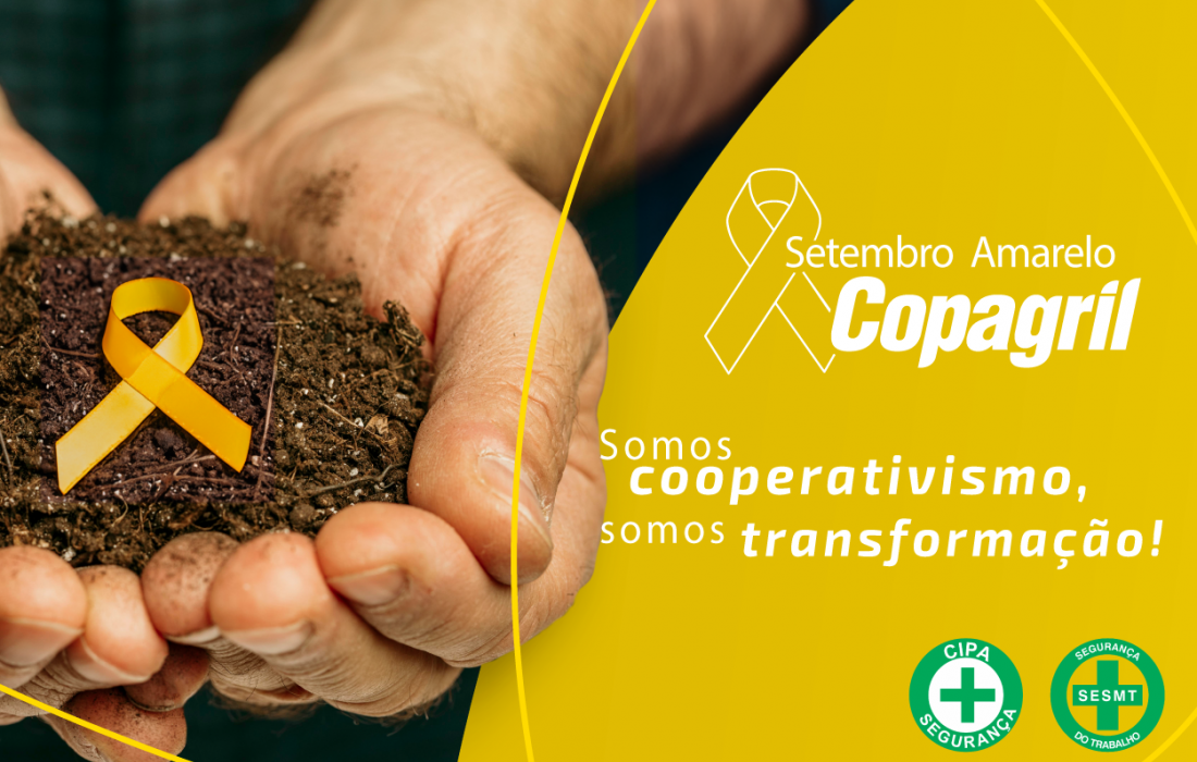 Setembro Amarelo: Copagril promover&aacute; palestra sobre  sa&uacute;de mental e combate ao suic&iacute;dio