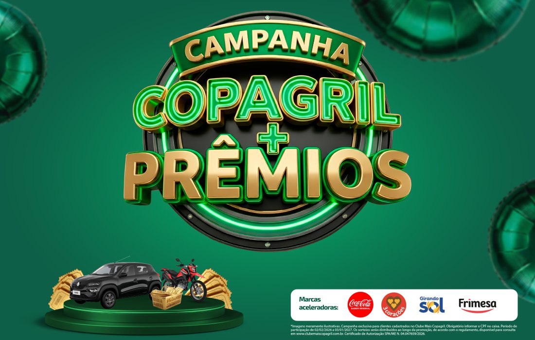 Supermercado Copagril sorteia 10 vales-compras da Campanha Copagril+Pr&ecirc;mios