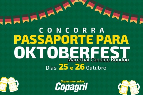 Copagril sortear&aacute; passaportes para a Oktoberfest de Marechal C&acirc;ndido Rondon