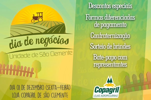 Unidade Copagril de S&atilde;o Clemente ter&aacute; Dia de Neg&oacute;cios sexta-feira