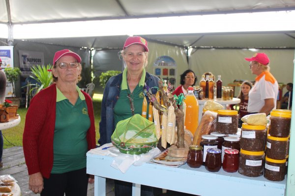 Mulheres cooperativistas comercializam produtos coloniais e artesanais no Dia de Campo