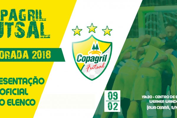 Personalidades do esporte prestigiar&atilde;o evento de apresenta&ccedil;&atilde;o da equipe Copagril Futsal