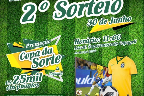 Segundo sorteio da Copa da Sorte Copagril acontece nesse s&aacute;bado