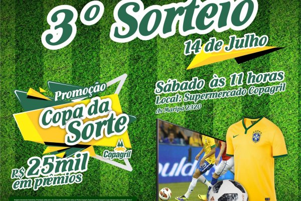 Copagril realiza neste s&aacute;bado o 3&ordm; sorteio da promo&ccedil;&atilde;o Copa da Sorte