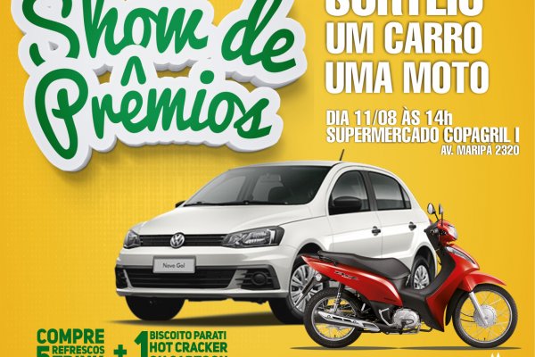 Copagril sortear&aacute; um carro e uma moto na semana de anivers&aacute;rio