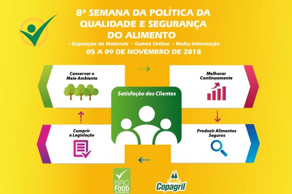 Copagril realiza 8&ordf; Semana da Pol&iacute;tica da Qualidade e Seguran&ccedil;a do Alimento