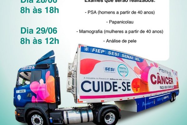 Caminh&atilde;o Sesi oferecer&aacute; atendimentos gratuitos no Dia C 