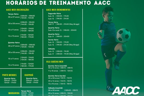 Escolinhas de base da AACC retomam atividades