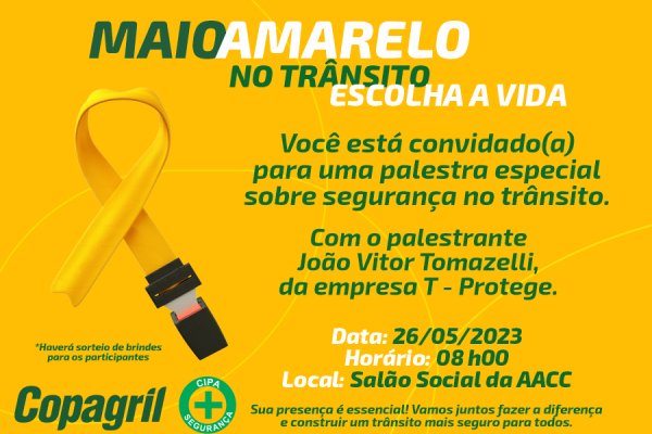 Copagril promover&aacute; palestra de conscientiza&ccedil;&atilde;o no tr&acirc;nsito