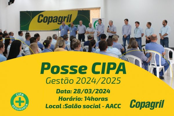 Novas equipes da CIPA Copagril tomar&atilde;o posse nesta quinta-feira