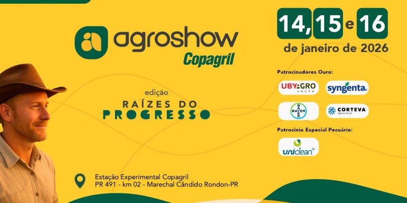 Agroshow Copagril 2026 promete edi&ccedil;&atilde;o hist&oacute;rica e abre o calend&aacute;rio agropecu&aacute;rio do Paran&aacute; 