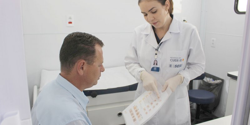 Funcion&aacute;rios da Copagril realizam exames gratuitos no Caminh&atilde;o Sesi Cuide-se +