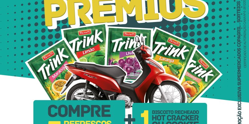 Supermercados Copagril v&atilde;o realizar sorteio de duas motos no s&aacute;bado