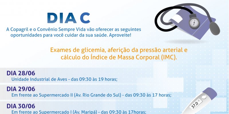 Copagril realizar&aacute; a&ccedil;&atilde;o voltada &agrave; sa&uacute;de na programa&ccedil;&atilde;o do Dia de Cooperar