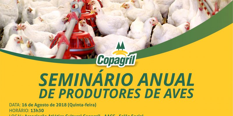 Semin&aacute;rio de Produtores de Aves Copagril ser&aacute; realizado quinta-feira