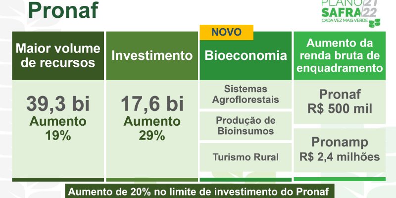 Contrata&ccedil;&otilde;es do Plano Safra 21/22 come&ccedil;am a partir de julho