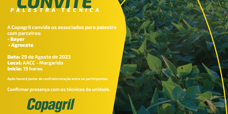 Copagril promover&aacute; palestra em parceria com Bayer e Agrocete