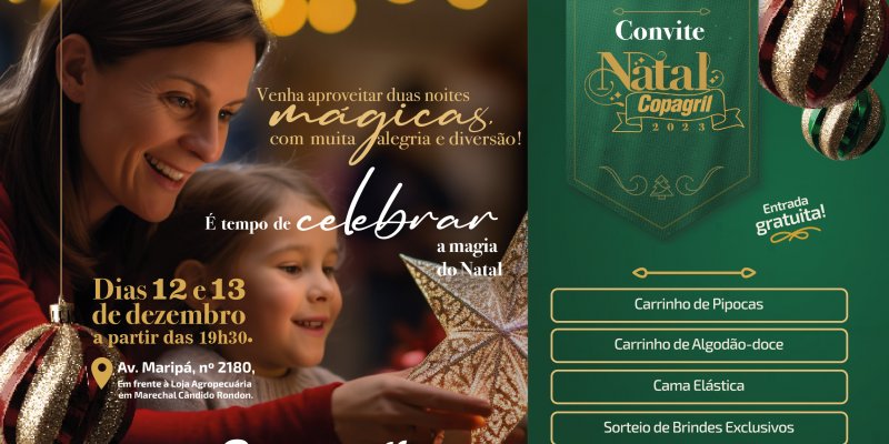 Evento Natal Copagril ter&aacute; distribui&ccedil;&atilde;o de doces e sorteio de brindes 